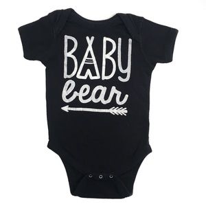 12-18 Month Black & White Baby Bear Onesie